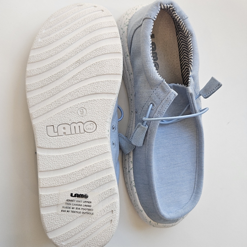 LAMO Women's Paula Breeze Casual Shoes Moc Sky Blue Slip-On Loafers - Picture 4 of 5
